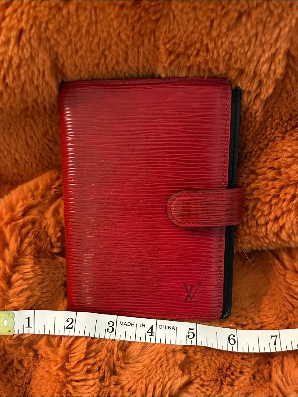 Louis Vuitton red epi leather agenda PM